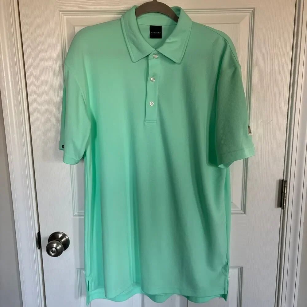 Dunning Golf Moselem Springs Golf Course Short Sleeve Polo Mint Large